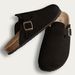 Half Drag Sandals Clogs Women And Men Suede Mules Slipper Classic Cork Antislip For Outdoor Slippers With Arch Support_vogvips.com