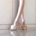 Mao Mao High-heeled Slippers Women's Fashion Outer Wear Autumn And Winter Versatile Pointed Heel Bag Head Muller Warm Velvet Half Slippers_vogvips.com