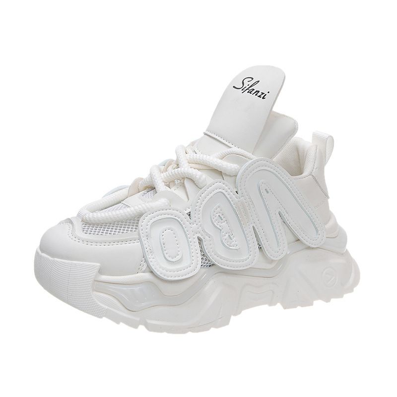Explosive Old Shoes Women S Summer New Mesh Breathable Thick Bottom All Match Casual Running Sneakers Trendy Ins_vogvips.com