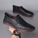 ct Suitable For All Seasons Men's Leather Summer New Slip-On Casual Sole Soft Surface Non-Slip Driving Middle-Aged Dad Shoes_vogvips.com