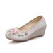 Women’s Shoes New Style Old Beijing Cloth Shoes Wedge Heel Ethnic Style Embroidered Shoes Chinese Style Hanfu Shoes Retro High Heel Women's Shoes_vogvips.com