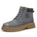 Top Leather Thick-soled Large-size Martin Boots Men's Rhubarb Boots High-top Outdoor Tooling Boots Velvet Men's Short Boots_vogvips.com