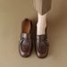 British Style Sole 2024 New Soft Leather Slip-On Loafers Versatile Round Toe Single Shoes Women's Moccasins_vogvips.com