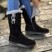 Women's Winter Snow Boots With Faux Fur Lining, Slip-Resistant Sole, Side Zipper & Belt Detail - Comfortable Casual High-Top Boots For Cold Weather_vogvips.com