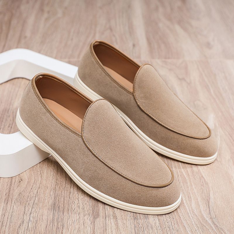 SHLIANG Men's Shoes Retro British Style Slip-On Loafers Casual Soft Bottom Lazy Man's Shoes Breathable Round Toe Non-Leather Plus Size Y0666_vogvips.com
