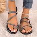 Women's Shoes Large Size Fashion Rhinestone Outdoor Summer Breathable Rhinestone Casual Sandals_vogvips.com