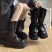 British Style Martin For Women 2025 Spring Summer New Thick Heel Belt Buckle Short Motorcycle Versatile Single Boots_vogvips.com