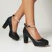 Women's High-heeled For Spring And Autumn, Round-toed Wedding Small 33 Bridesmaid Shoes, Large Size Waterproof Platform_vogvips.com
