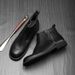 European Warm Series 2025 New Autumn Winter Men's Genuine Leather Round Toe Flat British Style Versatile Western Ankle Zipper Martin Boots_vogvips.com