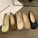 Jin Xing Qi Flat Gentle Evening Breeze Single Shoes For Women Soft Sole Comfortable French Style Loafers_vogvips.com