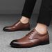 Men's Leather Shoes Dress Engraved Leather Shoes Style Work Shoes Casual, Large Size Men_vogvips.com