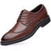 New Business Dress Leather Fashion British Block Large Men's Lace up Derby Shoes 48_vogvips.com
