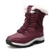 Women's Snow Boots 2023 New Winter Warm Fleece Line Thickene Northeast Outoor Skiing Cotton Shoes Sheepskin_vogvips.com
