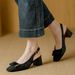New-Style Women's Chunky Heels, 2026 Early Spring New Model, French-Style Elegant Fashion, Casual Work High-Heeled_vogvips.com