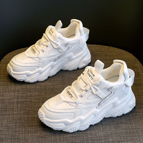 In Stock Dad For Women Ins Trend Autumn Women's Shoes 2024 New Versatile Platform Thick Sole Sneakers_vogvips.com