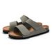 RUIZUSTOCK Ruizu Cork Trendy Student One Word Slippers Double Strap Men's Beach Shoes Matte Leather_vogvips.com