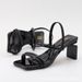 Heel Sandals Women S Shoes Summer Square Toe Elastic Band High Outdoor Fashion Chunky Heel Large Size Sandals Women Sandals_vogvips.com