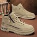 High-top Shoes For Men, Autumn 2025 New Men's Thick-soled Non-slip Martin Boots, Outdoor Wear-resistant Work Boots_vogvips.com