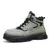 Men's Autumn Style Personalized Fashion Letter Martin Leather Breathable Comfortable Casual Lace-up Solid Color Slip-on_vogvips.com
