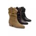 Genuine Leather Pointed Toe Martin 2025 Autumn Winter New Style Wrinkled Slouch Western Short Melard High Heel Riding_vogvips.com