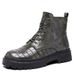Men's Retro Chunky Sole Side-Zip Ankle Boots - Fashionable PU Leather Lace-Up Height Increasing Casual Boots_vogvips.com