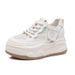 Trendy Dad For 8CM Small Size 2025 Summer New Breathable Embroidered White Shoes Women Height Increasing Sneakers_vogvips.com