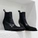 European And American Style Pointed Toe Short For Women Wedge Jeans Elastic Band Martin Boots, Height_vogvips.com