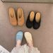 French Niche Mesh Hollow Breathable Closed-Toe Mules For Women 2026 Summer New Style Outdoor Roman Thick-Soled Sandals_vogvips.com