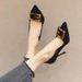 2025 Spring/Summer Pointed Black French Fashion Sexy Internet Celebrity High Thin Heels Professional Single Shoes Women_vogvips.com