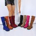 Over-the-Knee For Women, Chunky Heel, 2025 Autumn/Winter New Style, Long Boots, Round Toe, Western Riding Boots_vogvips.com