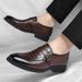 Men's Leather Low-top Slip-on Buckle Large Size Business Casual Trendy Shoes_vogvips.com