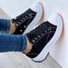 New Women Platform Sneakers Casual Shoes Canvas Tennis Ladies Shoes Chunky Sneakers Lace Up Shoes Plus Size XF0223_vogvips.com