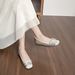 French Fairy Style Bow Inner Height-increasing Single Shoes Female Shallow Mouth Gentle Evening Ballet Shoes_vogvips.com