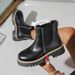 Women's British Style Martin Boots With Elastic Cuff Thick Sole Back Zipper Ankle Plus Size New Autumn_vogvips.com