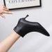 Pointed Toe Thin Heel Genuine Leather Short High Heels Winter 2024 New Soft Cowhide Shoes Fleece Lined Boots Women_vogvips.com