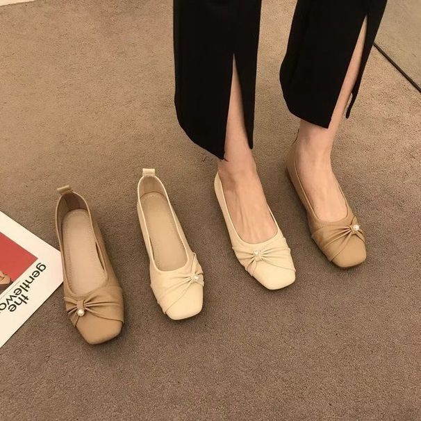 Single Shoe 2025 New Fashionable French Evening Style Gentle Sole Grandma Shoes Women's Head Thick Heel Soft Leather_vogvips.com