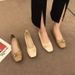 Single Shoe 2025 New Fashionable French Evening Style Gentle Sole Grandma Shoes Women's Head Thick Heel Soft Leather_vogvips.com