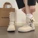 Solid Color Retro Suede Two-Way Short Western Cowboy Fashion For Women 2025 Autumn Winter New Martin Boots_vogvips.com