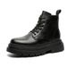 Men's Velvet Martin Boots, Locomotive Tooling, Thick-soled Heightening Boots, Darth Vader Medium Boots_vogvips.com