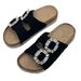 Women's Shoes Slippers Double Buckle Diamond Buckle Embroidery Beach Cork Slippers Outdoor Large Size Slippers_vogvips.com