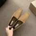 Women's Retro Square Toe Mid Heel Single Shoes Leather Slip-On Chunky Heel Mori Style Autumn New Fashion_vogvips.com