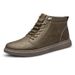 Casual Round Head Fleece Board Shoes Men's High-top Breathable Sports Hand-scratched Little White Men's Shoes_vogvips.com