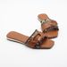 MS Women's Ethnic Flat Sandals - Wide Width Square Toe Slip-On Mules With Leather Lining & Rubber Sole (Black, Beige, Brown)_vogvips.com