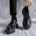 2025 Trendy Casual Comfortable Leather With British Round Toe, One Foot On Korean Version Le Fu Shoes, Thick Soled Men's_vogvips.com