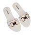 Women's Classic Versatile Solid Color Metallic Decoration Round Toe Flat Sandals Fashionable Slippers_vogvips.com