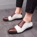Men's Footwear Fashion Breathable Small Foot Flat Low Heel Lace-up Retro Small Leather Shoes_vogvips.com