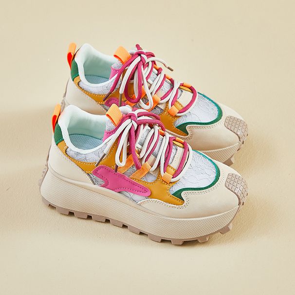 Daddy Shoes Female Student Sports Running Casual Shoes Platform Heightening Shoes_vogvips.com