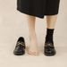 Women's Loafers 2024 New Style Versatile Low Heel Slip-On Black Sole Work Shoes Soft Leather_vogvips.com
