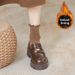 platform-soled Loafers, Velvet Small Leather Shoes, Women's Gold Coins, One Pedal_vogvips.com