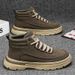 European Warm Series Men's Martin Autumn British Style Yellow Waterproof Non-Slip Leather Boots Outdoor Hiking Thick Sole Wear-Resistant_vogvips.com